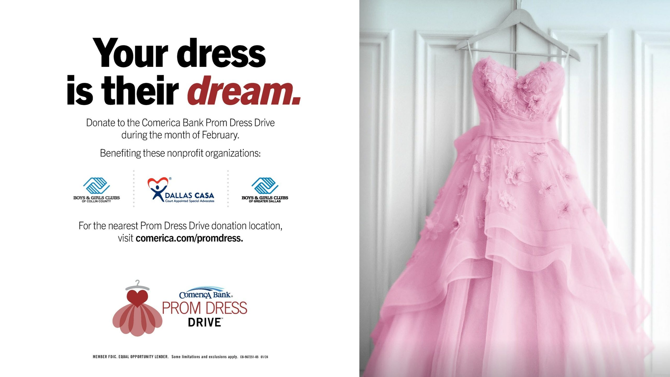 Comerica Bank's North Texas Prom Dress Drive Returns in February